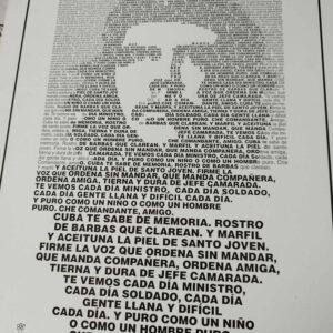 Billede af Che Guevara formet i citater