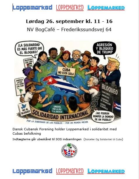 København: SOS-Cuba loppemarked lørdag 11-16 @ NV Bogcafe